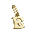 Vedhæng 8x5,5mm bogstav E Blank 9K GULD