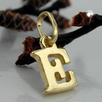 Vedhæng 8x5,5mm bogstav E Blank 9K GULD