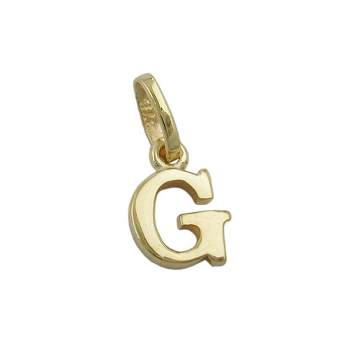 Vedhæng 8x6mm bogstav G Blank 9K GULD