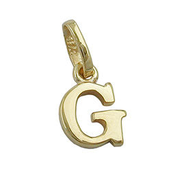 Vedhæng 8x6mm bogstav G Blank 9K GULD
