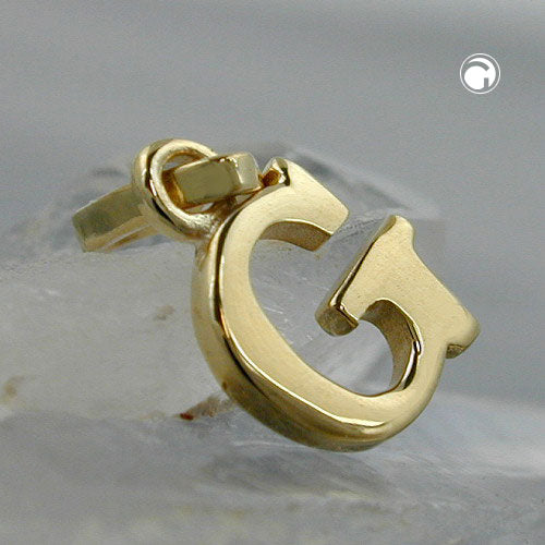 Vedhæng 8x6mm bogstav G Blank 9K GULD