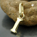 Vedhæng 8x3mm Letter I Blank 9K GULD