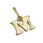 Vedhæng 7x8mm Bogstav M Blank 9K GULD