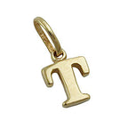 Vedhæng 8x6mm Bogstav T Blank 9K GULD