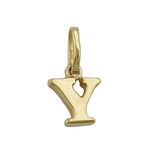 Vedhæng 8x6mm Bogstav Y Blank 9K GULD
