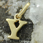 Vedhæng 8x6mm Bogstav Y Blank 9K GULD