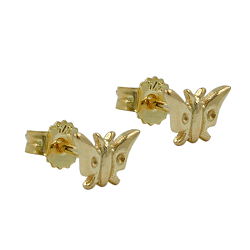 Ørestikker 5x7mm Butterfly Shiny 9K GULD