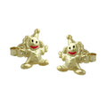 Ørestikker 8x6mm Clown blank farvet lakeret 9K GULD