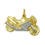 Hængende 28mm motorcykel bicolor 9K GOLD