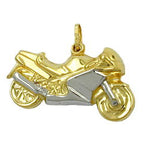Hængende 28mm motorcykel bicolor 9K GOLD