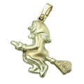 Vedhæng 20x22mm Witch matt-blank 9K GULD