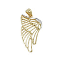 Hængende Angel Wings 24x14mm bicolor rhodiumbelagt diamant 9K GOLD