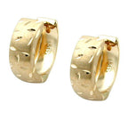 Ring ørering 12x5mm Hængsel Frosted Diamond 9Kt GULD