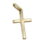 Vedhæng 22x13mm Cross matt-blank 9K GOLD