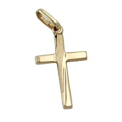 Vedhæng 22x13mm Cross matt-blank 9K GOLD
