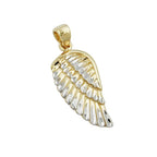 Hængende Angel Wing 20x10mm bicolor rhodiumbelagt diamant 9K GULD