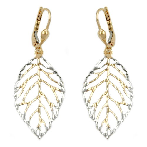 Leverback 45x16mm Sheet Openwork 9K GOLD