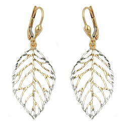 Leverback 45x16mm Sheet Openwork 9K GOLD