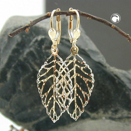Leverback 45x16mm Sheet Openwork 9K GOLD
