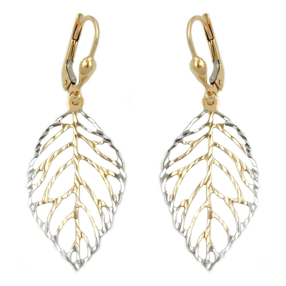 Leverback 45x16mm Sheet Openwork 9K GOLD