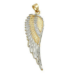 Vedhæng 36x13mm Angel Wings bicolor 9K GOLD