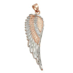 Vedhæng 36x13mm Angel Wings Bicolor Rhodium belagt 9K rosaguld