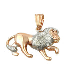Vedhæng 15x23mm Lug bicolor rhodiumbelagt 9K rødguld