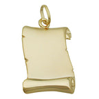 Hængende Dokumentrulle 22x17mm mat blank 9K GULD