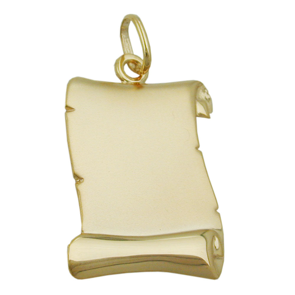 Hængende Dokumentrulle 22x17mm mat blank 9K GULD