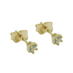 Ørestift ørering 3mm Cubic Zirconia 9Kt GULD