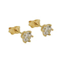 Ørestik 5mm Cubic Zirconia 9Kt GULD
