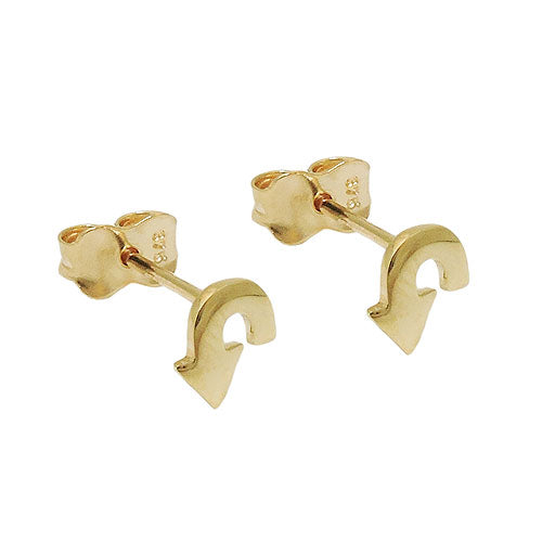 Ørestikker 6x5mm Arrow Shiny 9K GULD