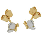 Stud Earring 6x5mm Butterfly bicolor blank 9K GOLD
