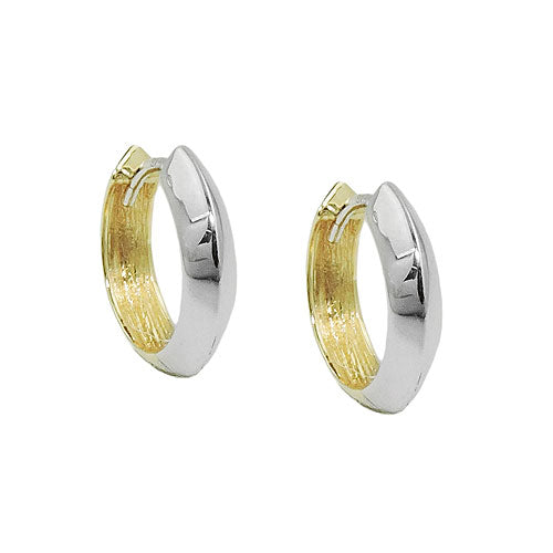 Ring 14x3mm hængsel bicolor legering 9K GOLD
