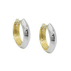 Ring 14x3mm hængsel bicolor legering 9K GOLD