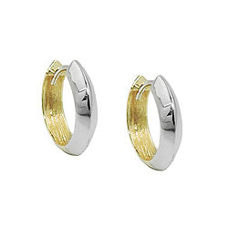 Ring 14x3mm hængsel bicolor legering 9K GOLD