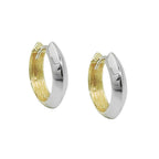 Ring 14x3mm hængsel bicolor legering 9K GOLD