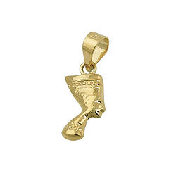 Vedhæng 11x6mm Nefertiti skinnende 9K GULD