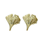 Ørestikker 12mm Ginkgo Leaf Shiny 9K GOLD
