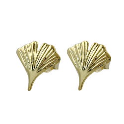 Ørestikker 12mm Ginkgo Leaf Shiny 9K GOLD