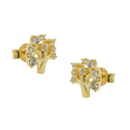 Stamørering 9x8mm træ med Cubic Zirconias GULD 9Kt