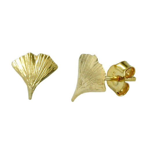 Ørestikker 9mm Ginkgo Leaf ShiK 9K GULD
