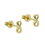 Ørestikker 6x3mm Infinity Shiny GOLD 18K