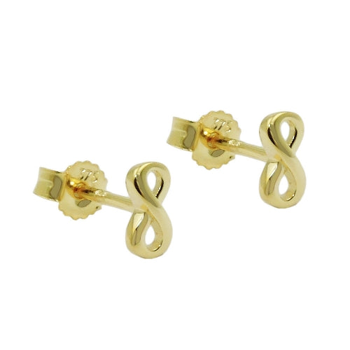 Ørestikker 6x3mm Infinity Shiny GOLD 18K