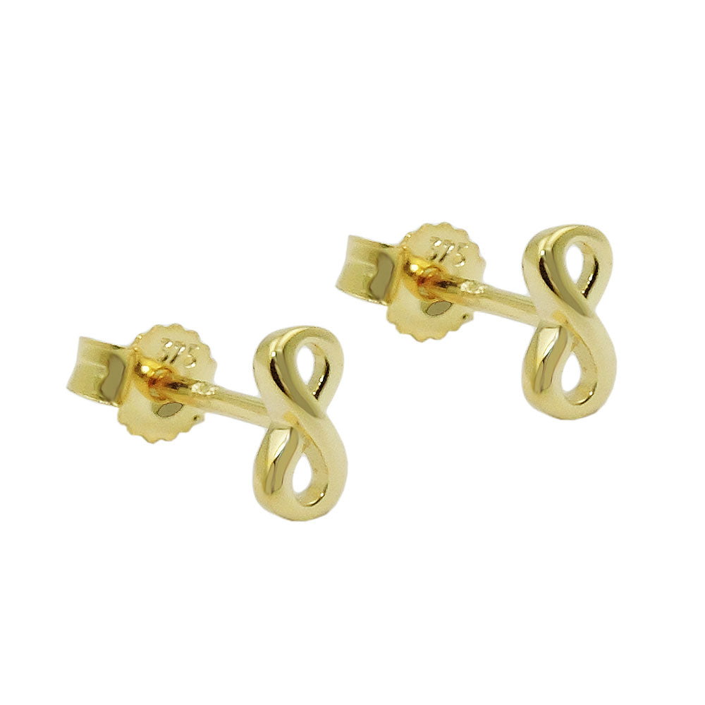 Ørestikker 6x3mm Infinity Shiny GOLD 18K