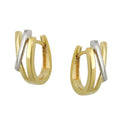 Ring ørering 15x7mm foldehængsel bicolor 9Kt GULD