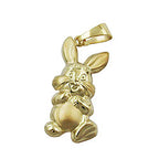 Vedhæng 20x11mm Bunny mat blank 14K GULD