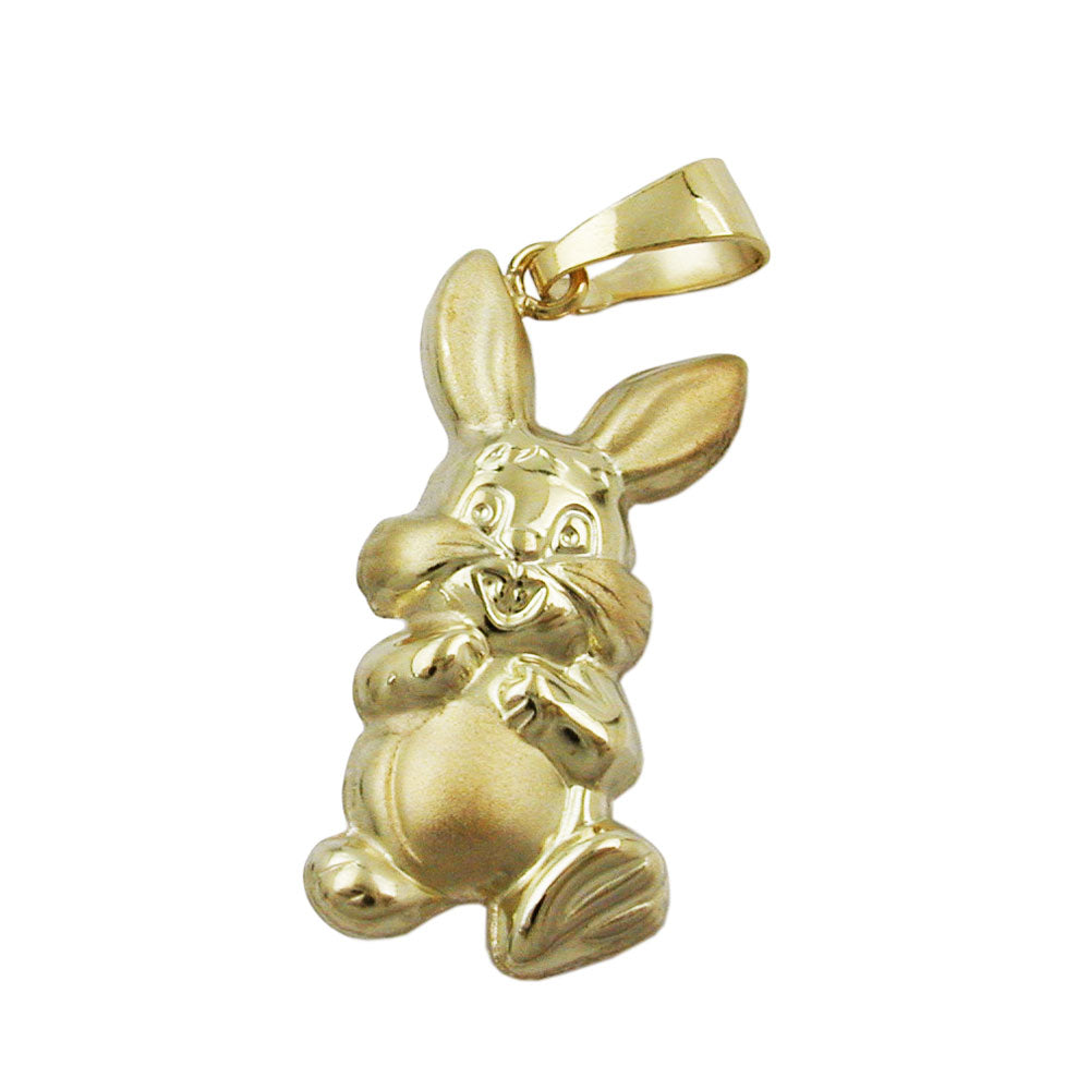 Vedhæng 20x11mm Bunny mat blank 14K GULD