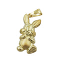 Vedhæng 20x11mm Bunny mat blank 14K GULD