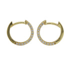Ring ørering 13x2mm foldehængsel med Cubic Zirconias 9Kt GULD